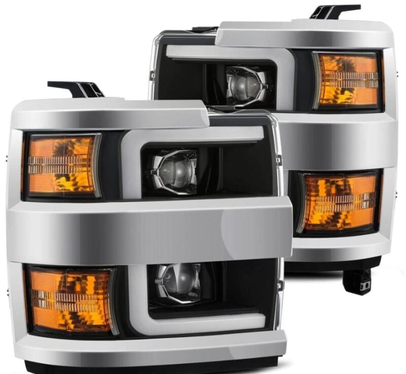 AlphaRex — AlphaRex 15-19 Chevy Silverado 2500/3500 LUXX-Series Proj. Headlights Blk w/Actv SeqSig & SBDRL
Projector Headlights