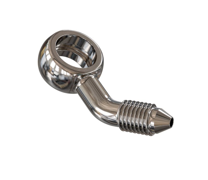 Goodridge — Goodridge 45 Deg Banjo Adaptor compound left for 3/8 or M10 Bolt