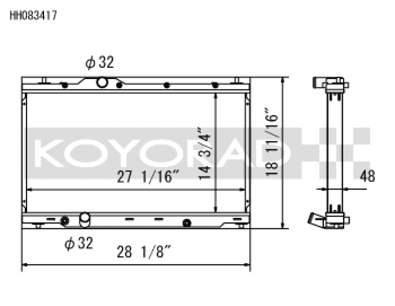 Koyo — Koyo 2017 Honda Civic Type-R Radiator
Racing Radiator
