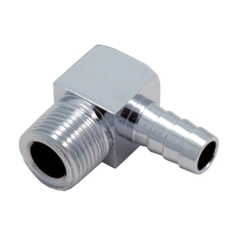 Spectre — Spectre Fitting 90 Degree Barb NPT Threads (For 3/8in. Hose) - Chrome