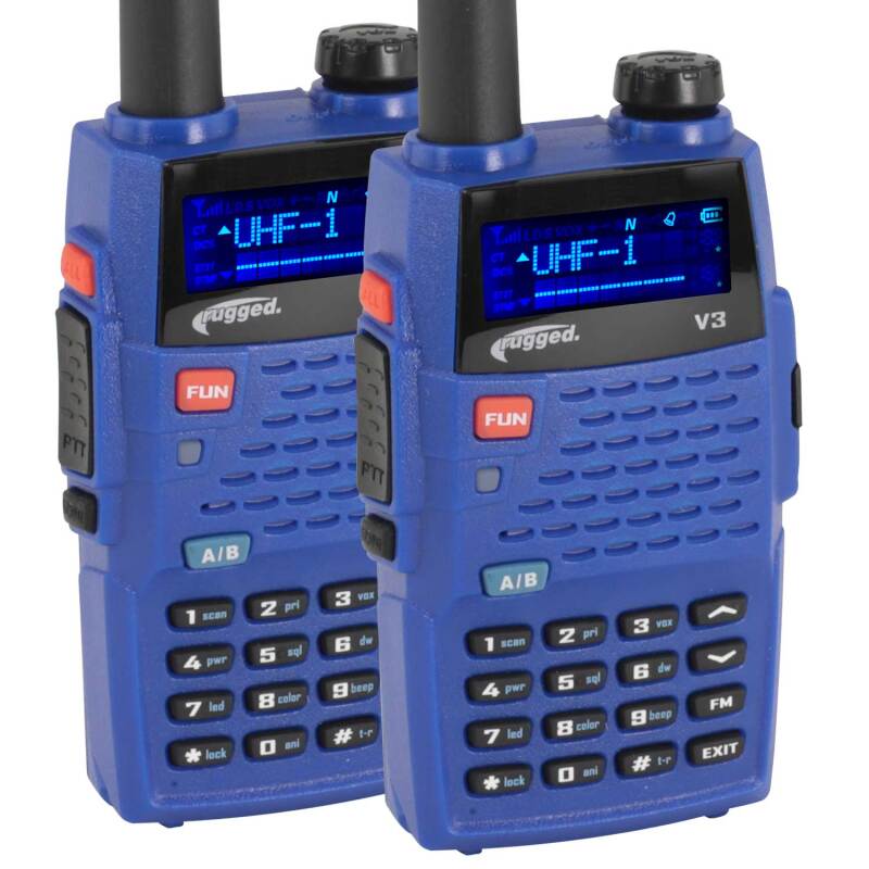 Rugged Radios — Rugged Radios 2 PACK - Rugged V3 - Business Band Two Way Handheld Radio - Analog Only