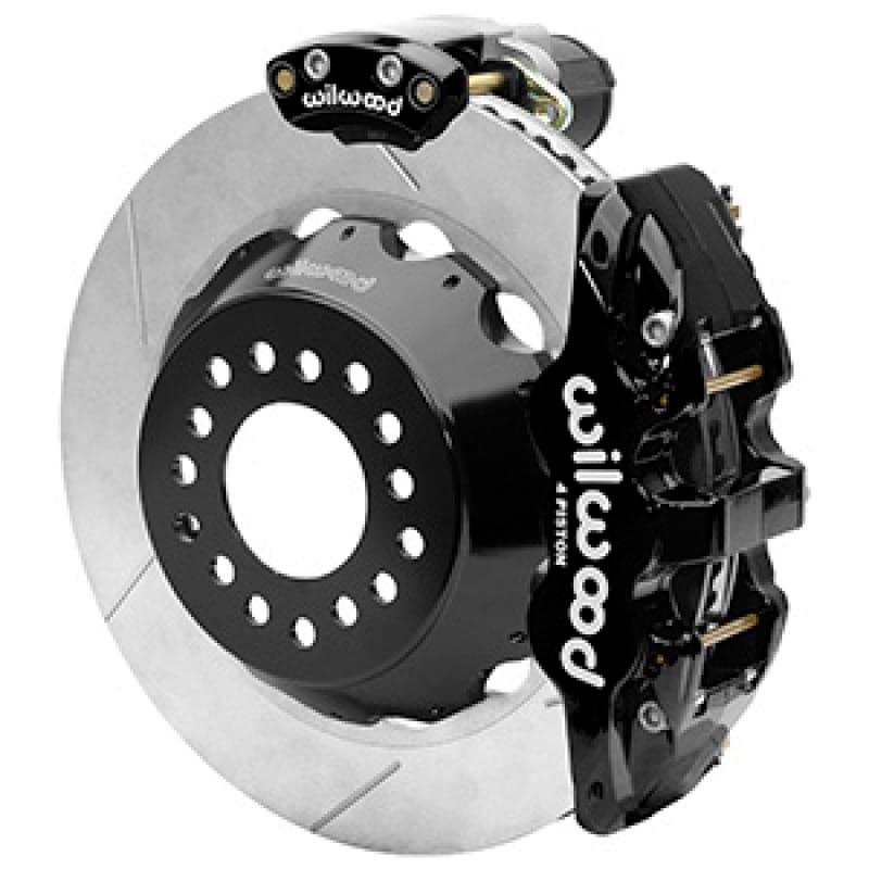 Wilwood — Wilwood AERO4 Big Brake Rear Electronic Parking Brake Kit - Black - Powder Coat Caliper - SLT Rotor
BRAKE KIT