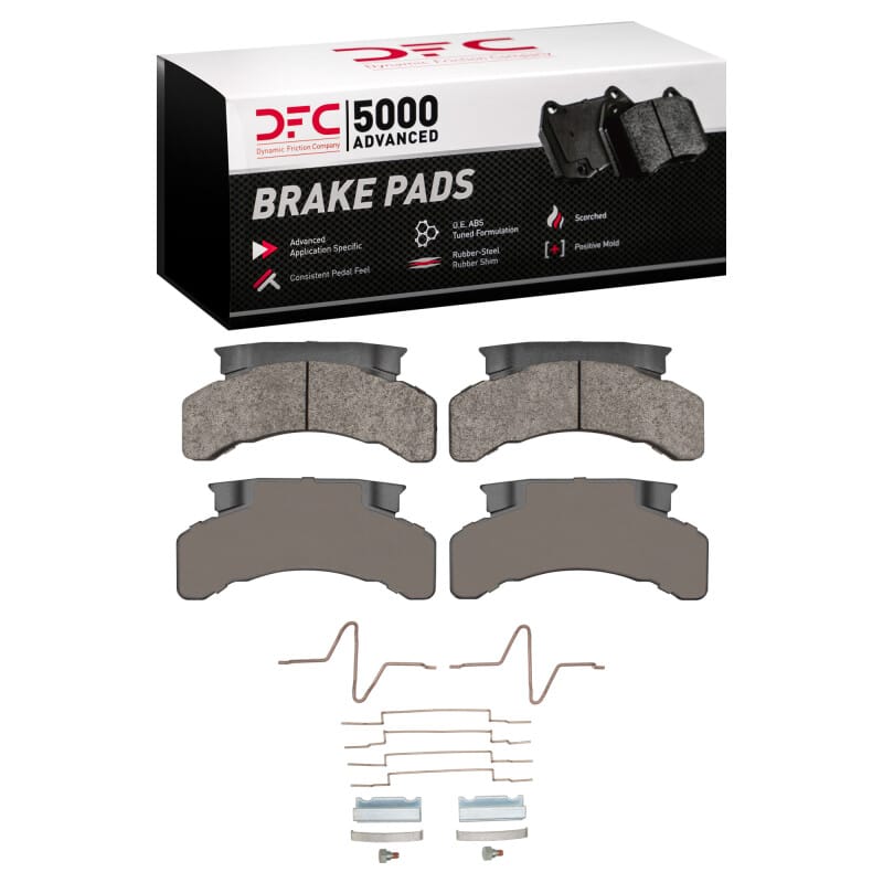 DFC — DFC 83-12 Beaver Motorcoach Monterey Front/Rear 5000 Adv Semi Metallic Brake Pads & Hardware Kit
DFC Brake Pad Set