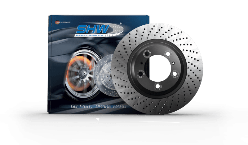 SHW Performance — SHW 07-11 Mercedes-Benz ML63 AMG 6.3L Front Dimpled Monobloc Brake Rotor (164421071264)
