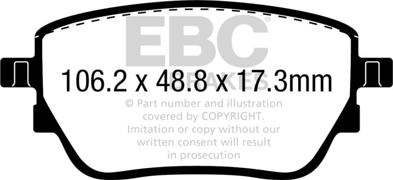 EBC — EBC 2019+ Mercedes-Benz A220 Sedan (V177) 2.0L Turbo Redstuff Rear Brake Pads
Disc Brake Pad