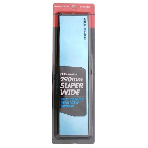 BLOX Racing — BLOX Racing 290mm Convex Mirror Black Frame Blue Tint