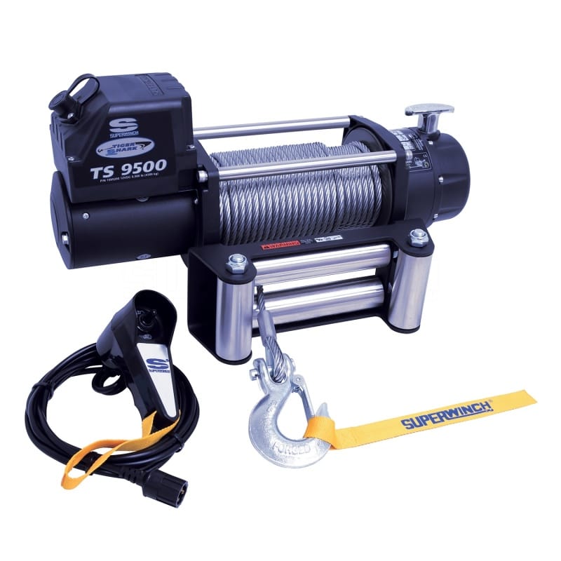 Superwinch — Superwinch 9500 LBS 12V DC 11/32in x 95ft Steel Rope Tiger Shark 9500 Winch
Winch