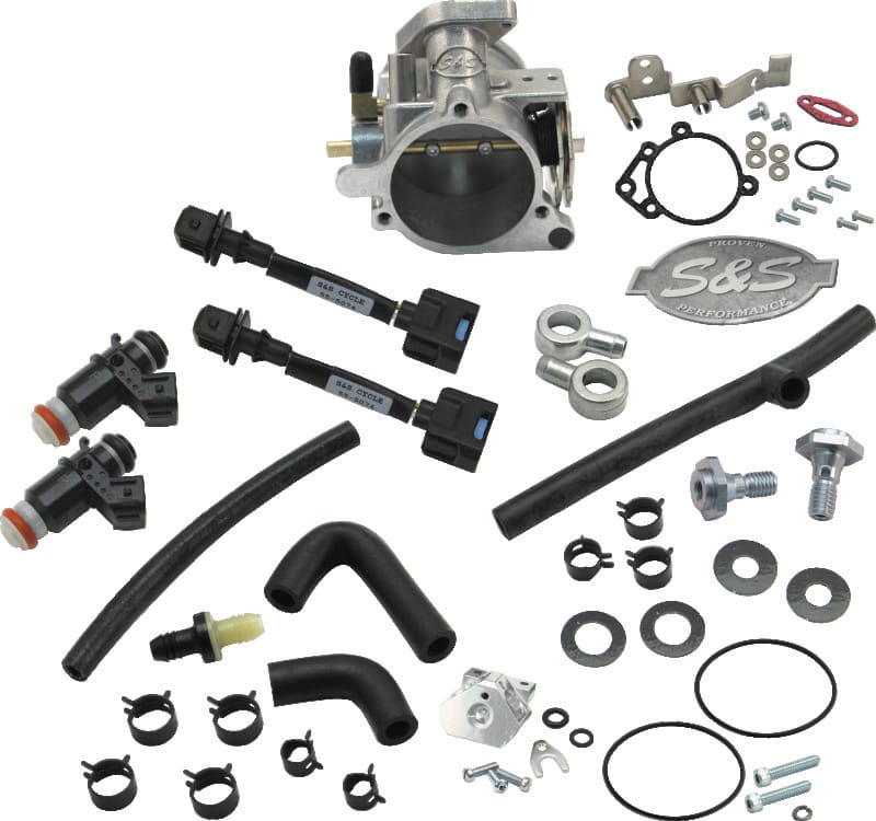 S&S Cycle — 58mm Single Bore EFI Throttle Body, Fuel Rail Kits