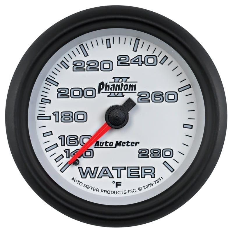 AutoMeter — Autometer Phantom II 2-5/8in 140-280 Degree F Mechanical Water Gauge
2-5/8" WATER TEMP, 1