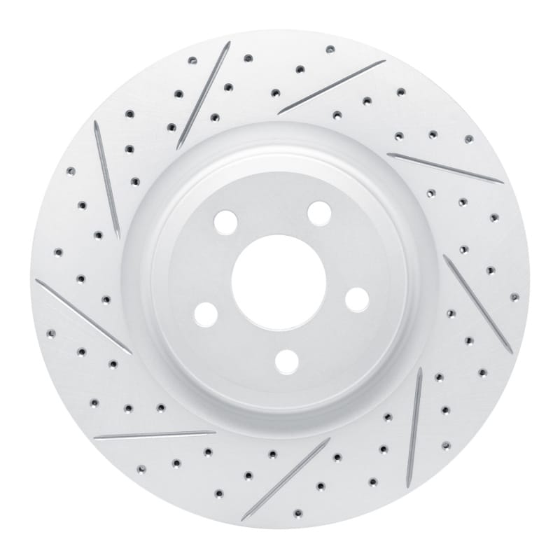 R1 Concepts — R1 19-24 Ford Edge Front Left Drilled & Slotted Geo-Carbon Rotor