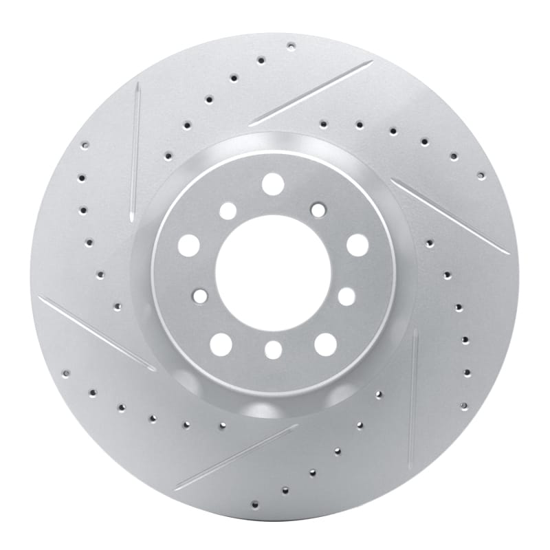 R1 Concepts — R1 00-03 BMW M5 Right Front Drilled & Slotted Geo-Carbon Rotor