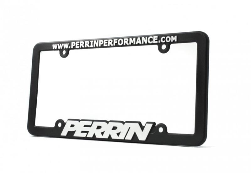 Perrin Performance — PERRIN License Plate Frame - Black w/White Lettering