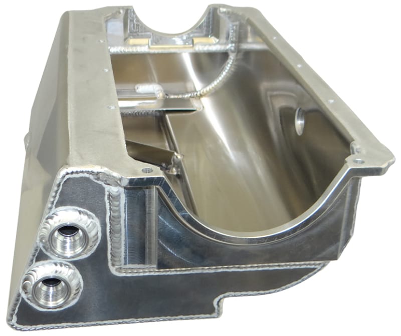 Moroso — Moroso Donovan H/C 410 Small Block (w/Two Pick Ups) Sprint Car Dry Sump 6.5in Aluminum Oil Pan