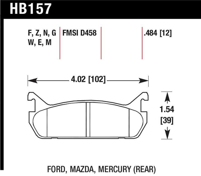 Hawk Performance — Hawk 89-93 Miata HP+ Street Rear Brake Pads (D458)
Disc Brake Pad