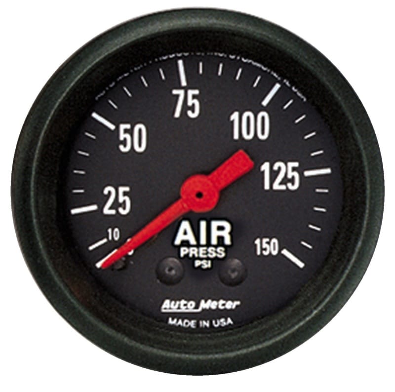 AutoMeter — Autometer Z Series 52mm 0-150 PSI Mechanical Air Pressure Gauge
GA 2" AIR 150PSI M Z
