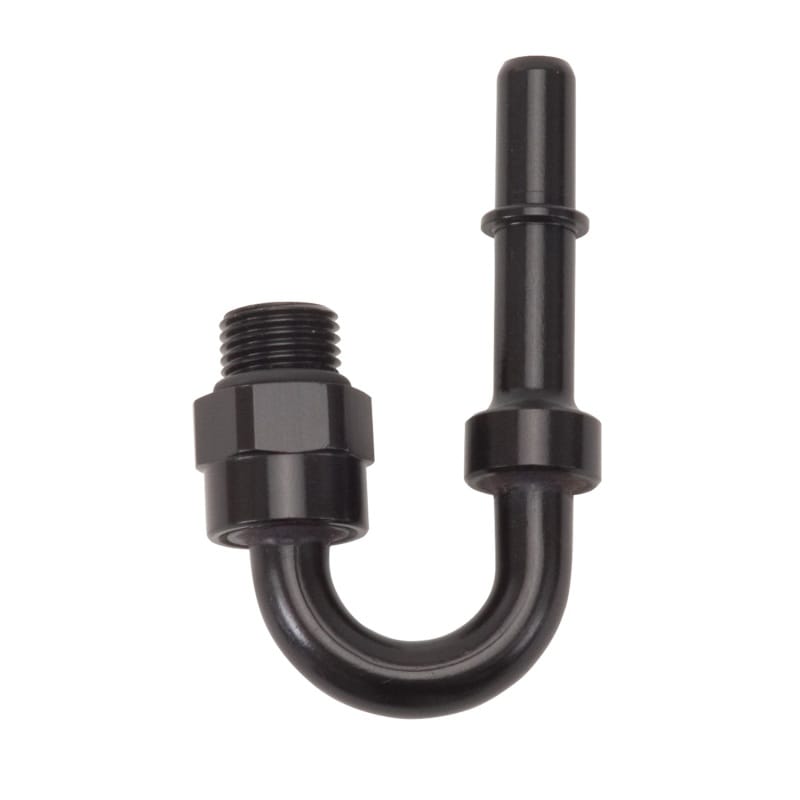 Russell — Russell Performance Adapter Fitting 3/8in SAE Quick Disc Male to #6 SAE Port Male Swivel 180Deg Blk
Adapter Fitting