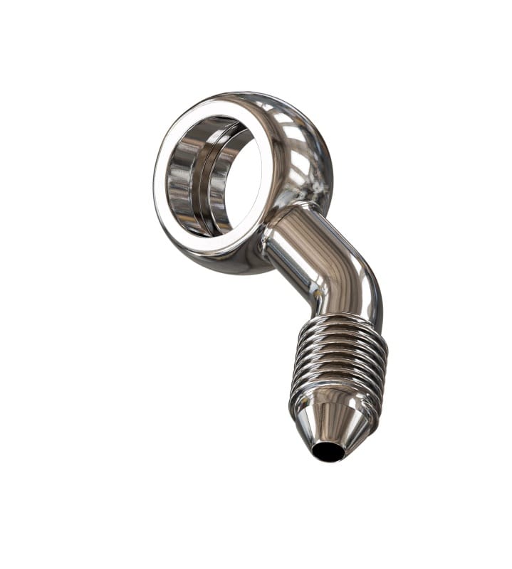 Goodridge — Goodridge 45 Deg Banjo Adaptor compound right for 3/8 or M10 Bolt