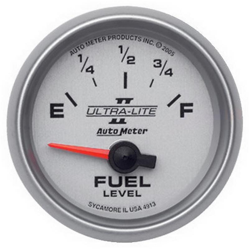 AutoMeter — GAUGE, FUEL LEVEL, 2 1/16", 0OE TO 90OF, ELEC, ULTRA-LITE II