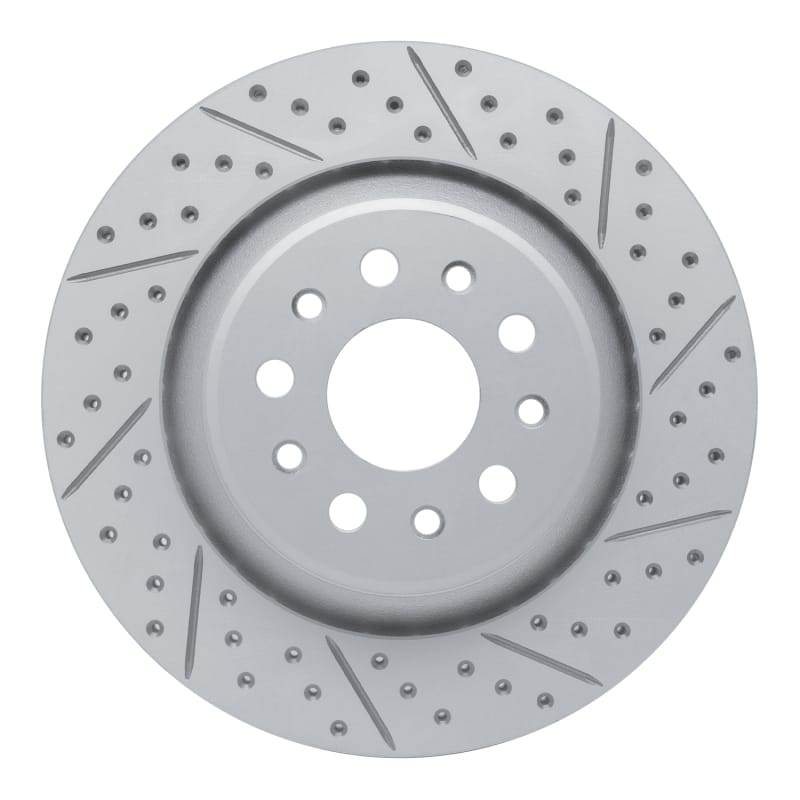 R1 Concepts — R1 17-24 Maserati Ghibli Rear Right Drilled & Slotted Geo-Carbon Rotor