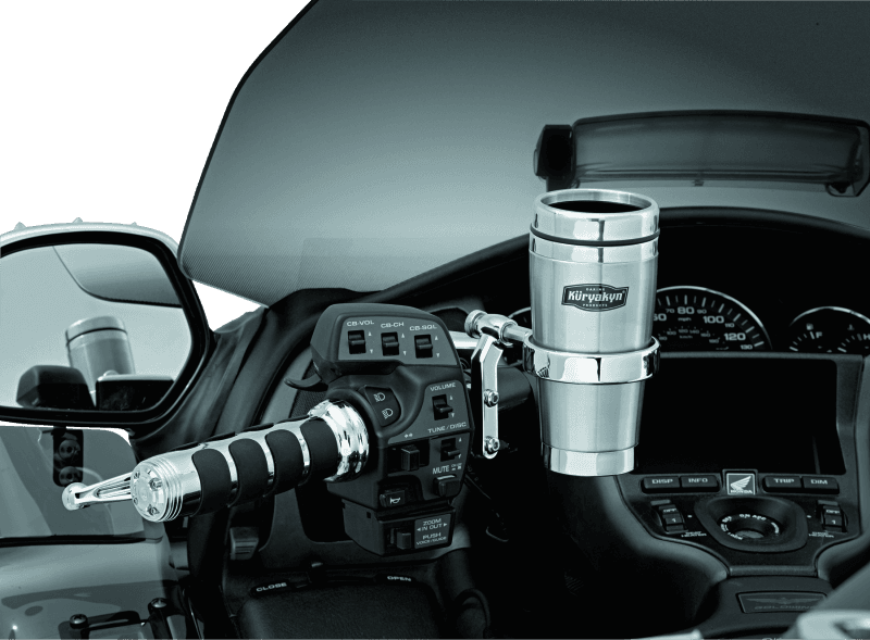 Kuryakyn — Kuryakyn Drink Holder With Stainless Steel Mug For Perch Mount Chrome