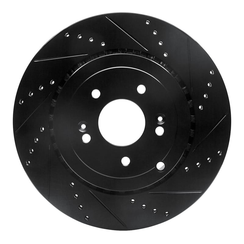 R1 Concepts — R1 18-25 Genesis G70 Rear Right Drilled & Slotted Black Brake Rotor
R1 Brake Rotor Drill
