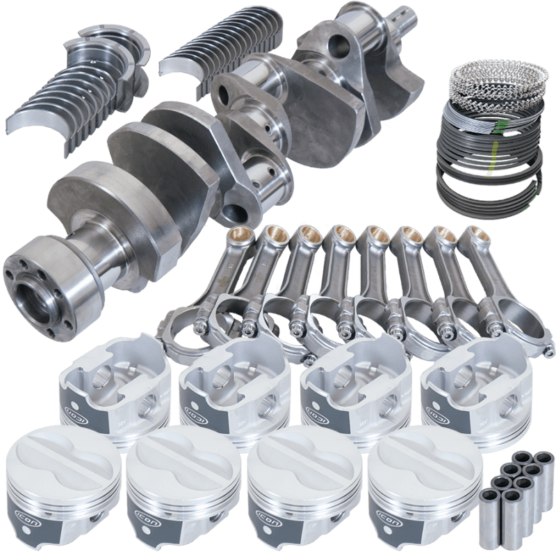 Eagle — Eagle Chevy 350 1Pc 3.750in Crank 5.700in I-Beam Rods -10cc 4.030in Pistons Rotating Assembly