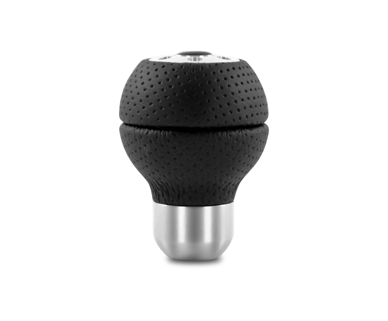 MOMO — Momo Race Shift Knob - Black Airleather, Aluminum Insert