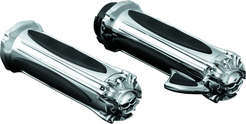 Kuryakyn — Premium Zombie Grips With Throttle Boss Dual Cable Chrome