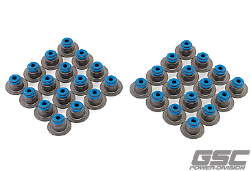 GSC Power Division — GSC P-D Ford Mustang 5.0L Gen 3 Coyote Valve Stem Seal w/Integrated Spring Seat - Set of 32