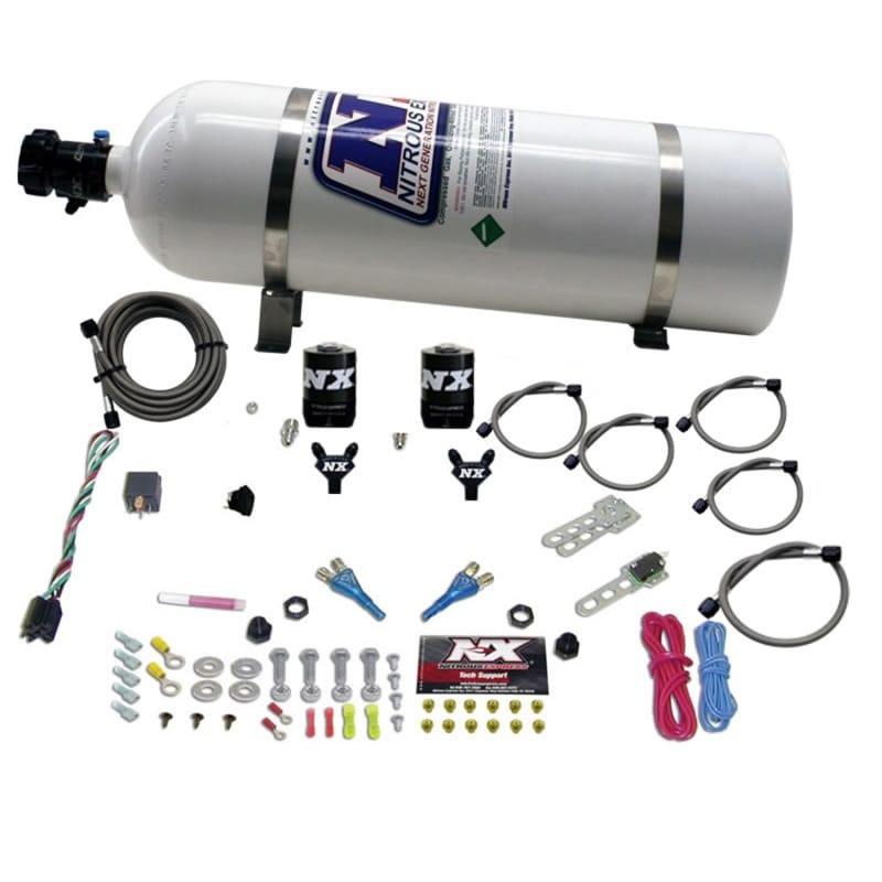 Nitrous Express — Nitrous Express Dual Nozzle Sport Compact Nitrous Kit (35-50-75HP) w/15lb Bottle
Injection System Kit
N2OSys