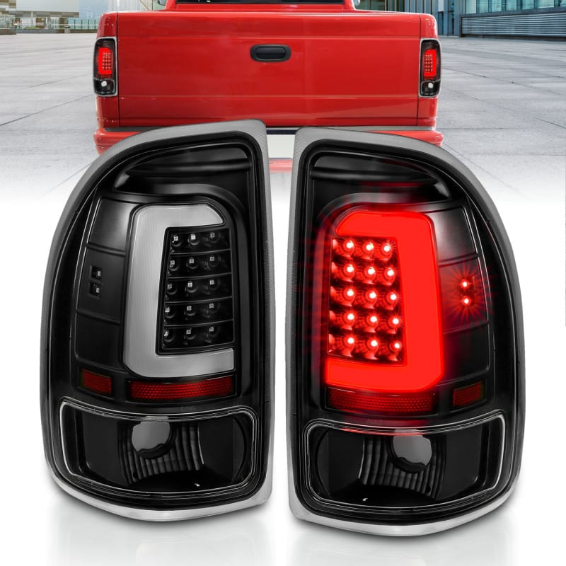 ANZO — ANZO 1997-2004 Dodge Dakota LED Taillights Black Housing Clear Lens Pair