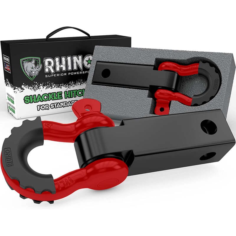 Rhino USA — Rhino USA Shackle Hitch Receiver W/ D-Ring (Red)
Tow Hook
