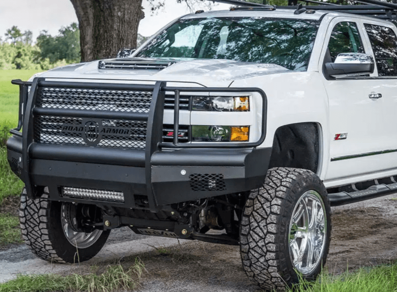 Road Armor — Road Armor 15-19 Chevy 2500 Vaquero Front Bumper Full Guard - Tex Blk