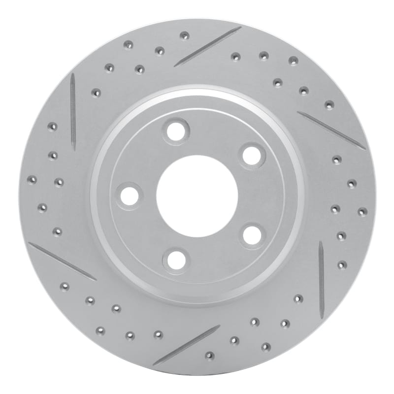 R1 Concepts — R1 00-06 Ford Thunderbird Rear Left Drilled & Slotted Geo-Carbon Rotor