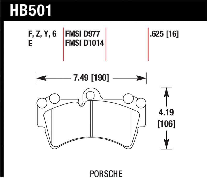 Hawk Performance — Hawk 07-10 Audi Q7 3.6L/4.2L / 03-07 Porsche Cayenne 4.5L / 04-07 VW Touareg Performance Ceramic Str
Disc Brake Pad