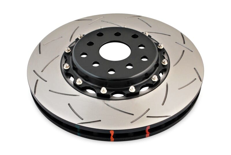 DBA — DBA 04-07 STi/2017 BRZ w/Perf. Pkg. 10 Hole Front Slotted 5000 Series 2/PC Rotor Assembled w/Blk Hat
T3 5000 Series Rotor
Brake Rotor