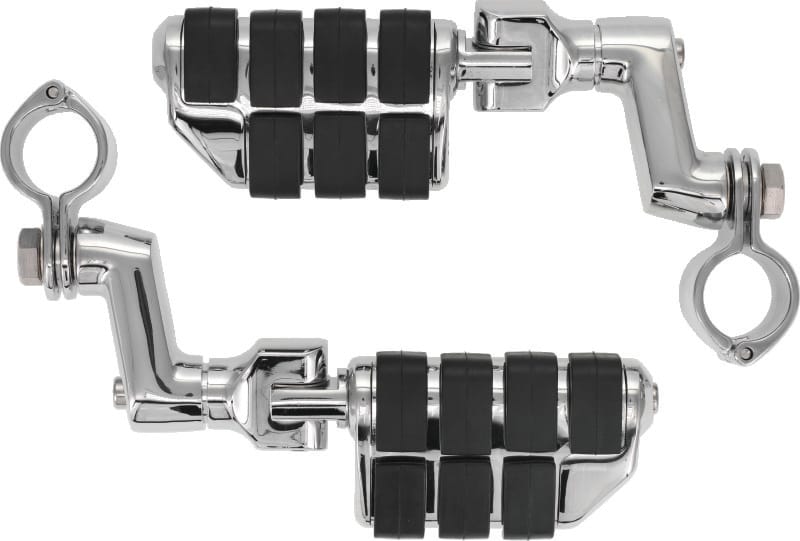 Kuryakyn — Dually ISO Offset Highway Pegs With 1-1/4 in. Clamp Chrome