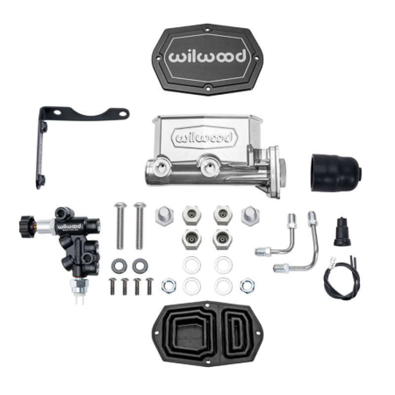 Wilwood — Wilwood MOPAR Compact Tandem M/C Kit w/ P-Valve 1in Bore - Chrome Powdercoat