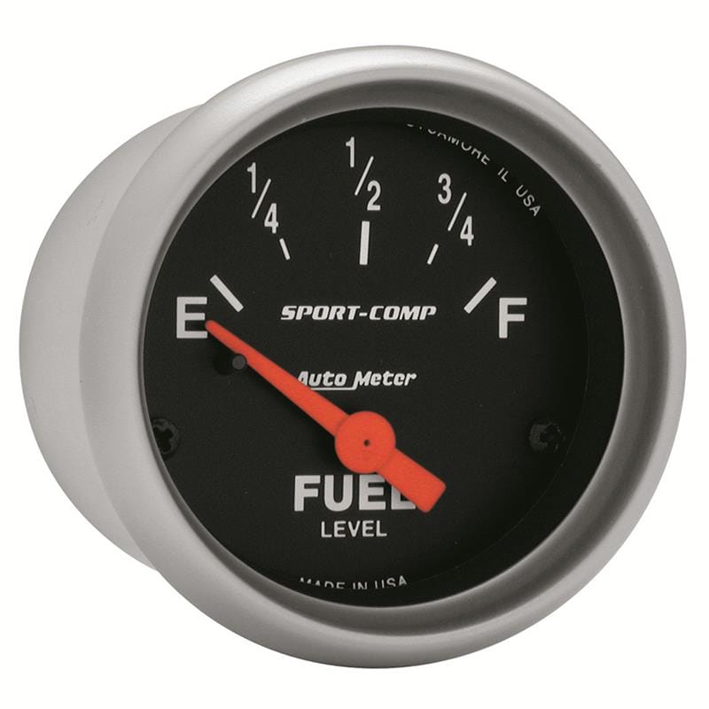 AutoMeter — GAUGE, FUEL LEVEL, 2 1/16", 0OE TO 90OF, ELEC, SPORT-COMP