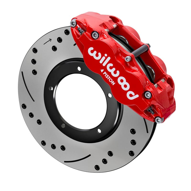 Wilwood — Wilwood 69-83 Porsche 911 Front Superlite Brake Kit 3.5in MT Drilled & Slotted - Red