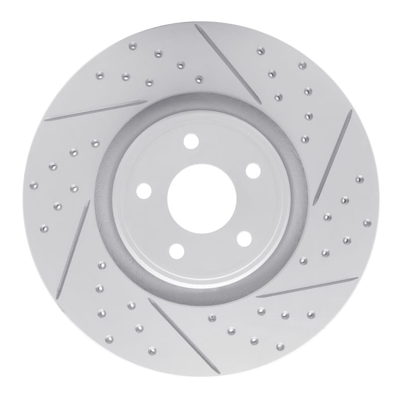 R1 Concepts — R1 14-19 Ford Focus Front Right Drilled & Slotted Geo-Carbon Rotor