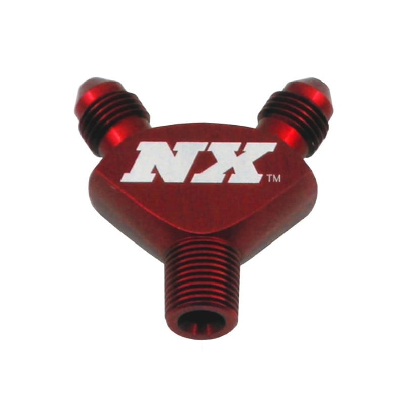Nitrous Express — Nitrous Express 1/8NPT x 3AN x 3AN Billet Pure-Flo Y Fitting - Red
Pure-Flo Y Fitting
AdptFitting
