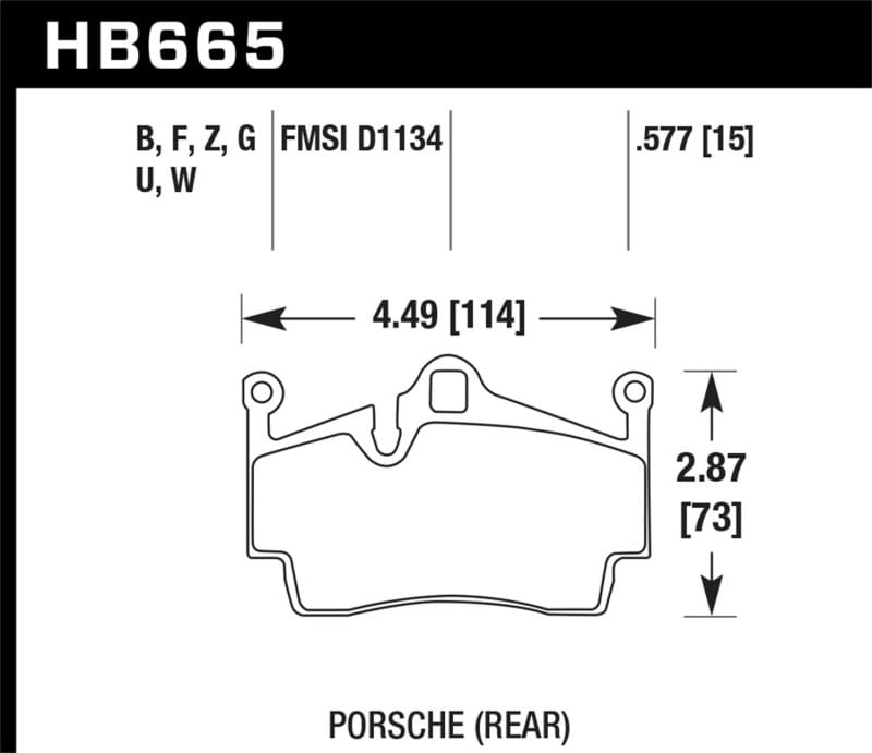 Hawk Performance — Hawk 17-20 Porsche 718 Boxster 2.0L Base Exc.Ceramic Composite Brakes Rear ER-1 Brake Pads
Disc Brake Pad