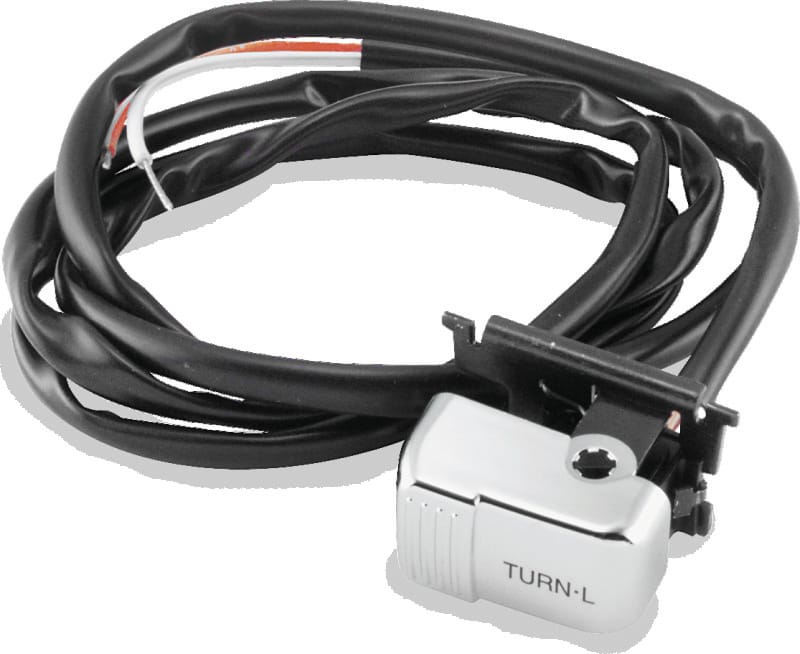 TwinPower — Twin Power 96-13 Big Twin XL V-Rod Chrome Left Turn Signal Switch Replaces H-D 71598-96 71685-06A