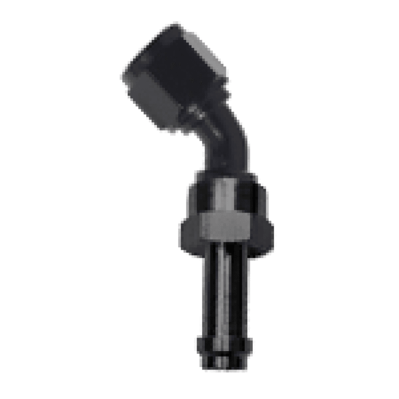 Fragola — Fragola -6AN 45 Degree EZ Street Hose End Black