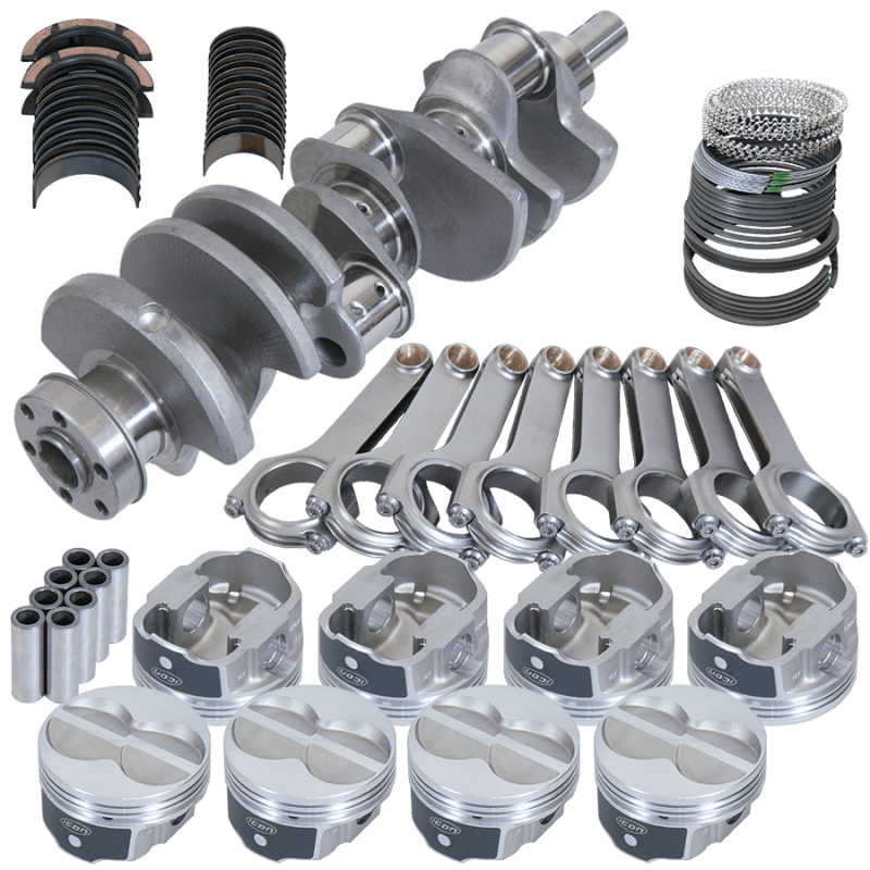 Eagle — Eagle Ford 351W SVO 4.000in Crank 2.750in Mains 6.200in H-Beam 4.040in Pistons Rotating Assembly
Competition Assembly