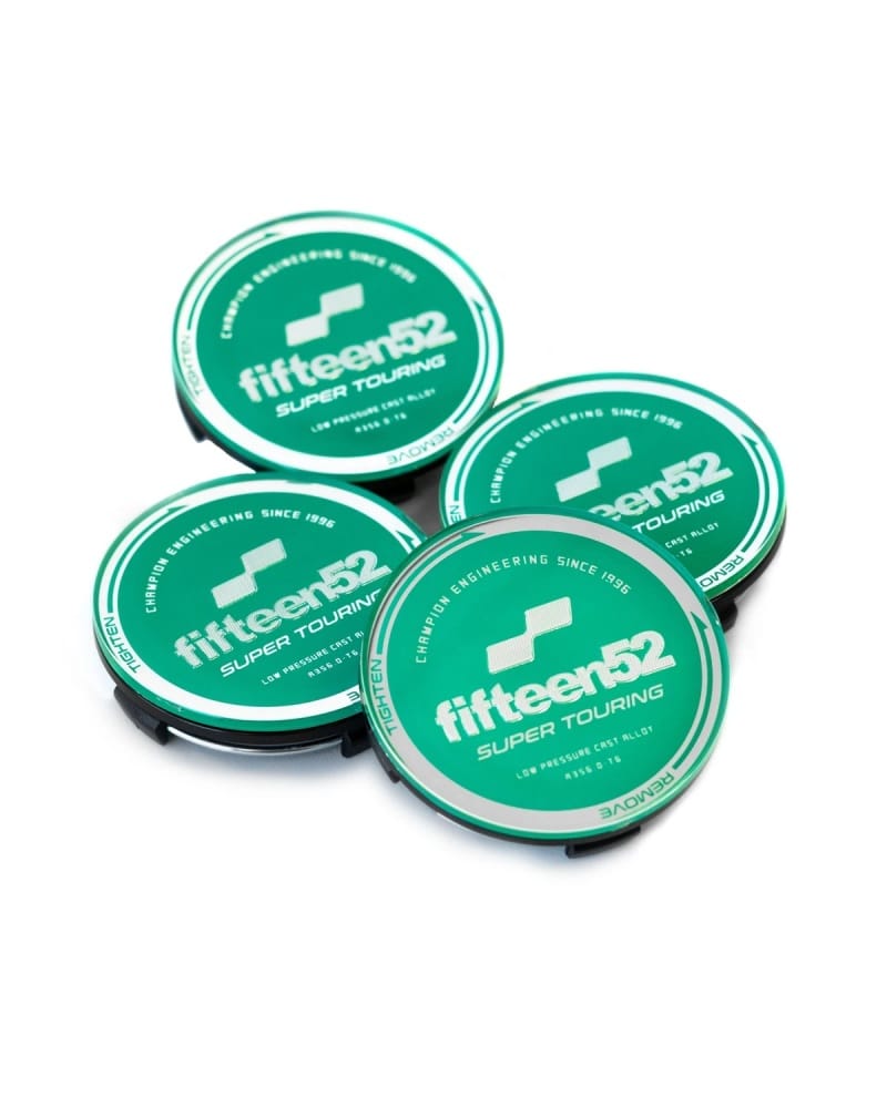 fifteen52 — Fifteen52 Super Touring (Chicane/Podium) Center Cap Set of Four - Green/Chrome