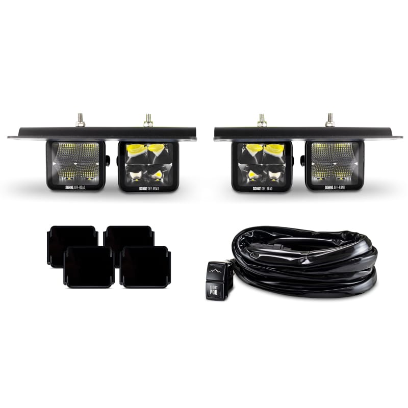 Borne Off-Road — Borne Off-Road 2021+ Ford Bronco Direct Fit Pods - Modular Bumper - Kit of 4 - Fog