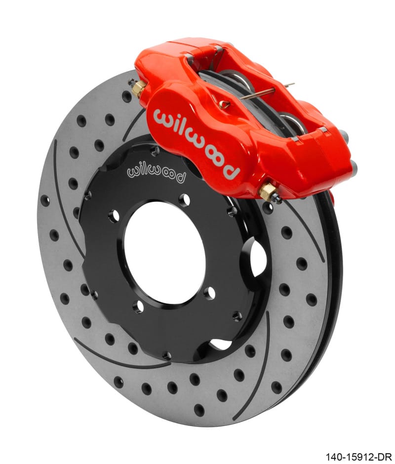 Wilwood — Wilwood Dynalite Front Big Brake Kit 11.00in SRP Drilled & Slotted Rotors - Red
BRAKE KIT