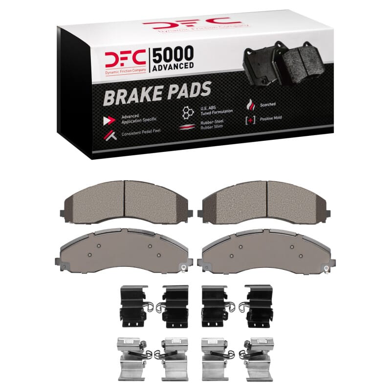 DFC — DFC 17-24 Ford F-450 Super Duty Front/Rear 5000 Advanced Semi Metallic Brake Pads and Hardware Kit
DFC Brake Pad Set